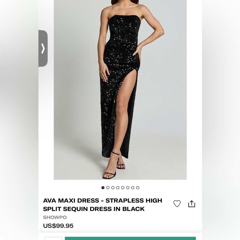 Black sequin maxi dress- NEW WITH TAGS